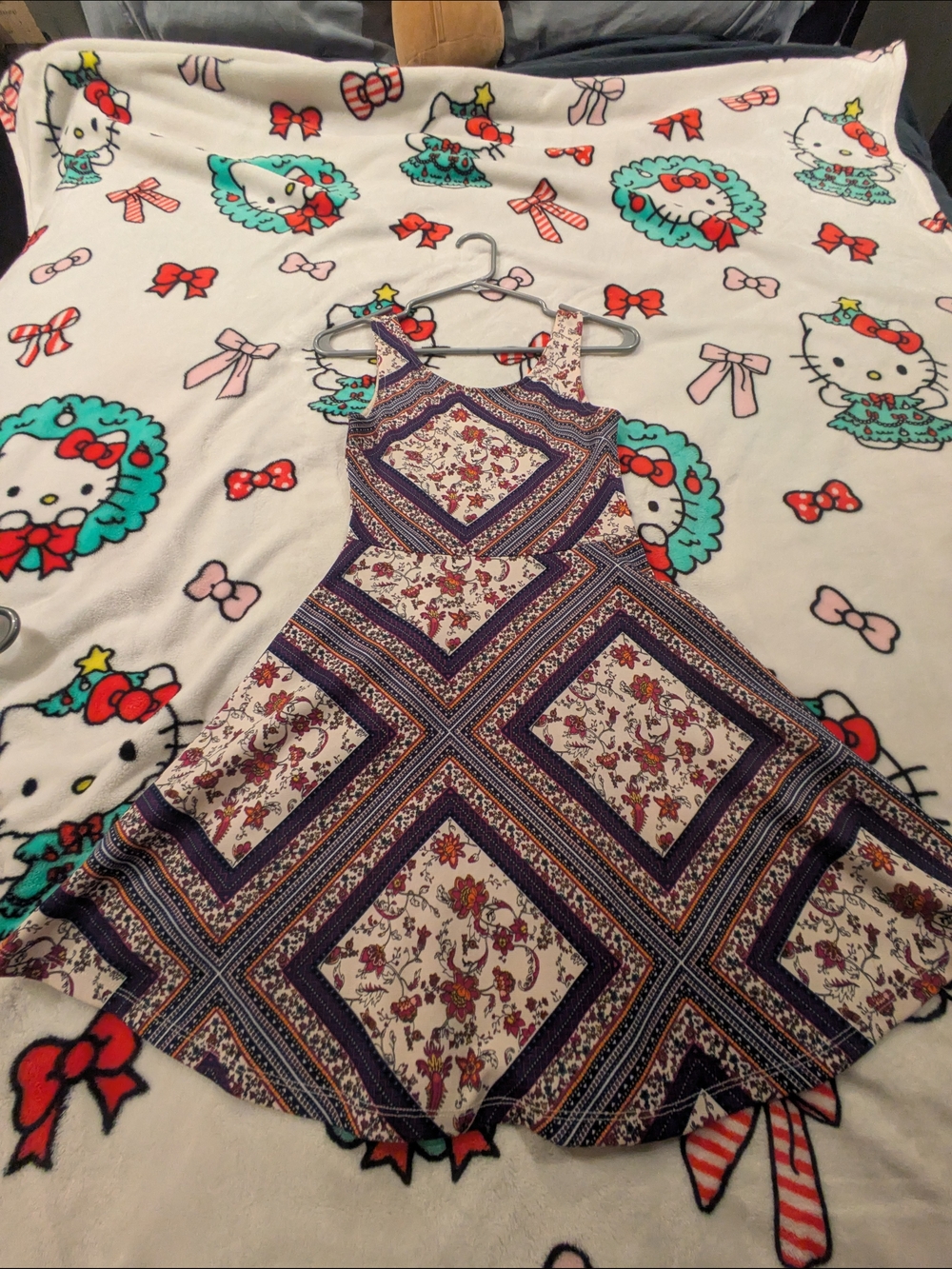 Divided H&M Floral Geometric Mini Dress